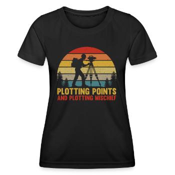Land Surveyor - Land Surveyor Dad - Women's Functional T-Shirt - black - Front - AI Model Female 172 light (172cm)