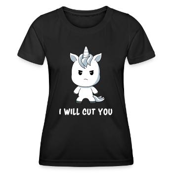 Unicorn - Cute Unicorn - Funny Unicorn - Women's Functional T-Shirt - black - Front - AI Model Female 172 light (172cm)