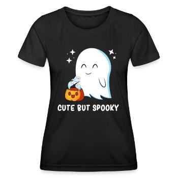 Fantôme - Fantôme mignon - Fantôme drôle - Fantôme d’Halloween - T-shirt sport Femme - noir - Devant - AI Model Female 172 light (172cm)