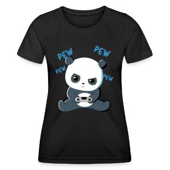 Jeux - Gaming Panda - Amateur de jeux - Cute Gaming - T-shirt sport Femme - noir - Devant - AI Model Female 172 light (172cm)