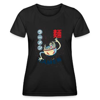 Noodles - Ramen Noodles Bowl - Monster Noodles - Women's Functional T-Shirt - black - Front - AI Model Female 172 light (172cm)