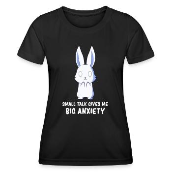 Anxious - Anxious Humor - Funny Anxious - Anxiety - Frauen Funktions-T-Shirt - Schwarz - Vorne - AI Model Female 172 light (172cm)