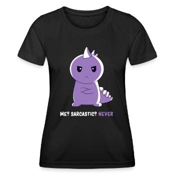 Sarcasme - Sarcasme drôle de dinosaure - Sarcasme de dinosaure - T-shirt sport Femme - noir - Devant - AI Model Female 172 light (172cm)