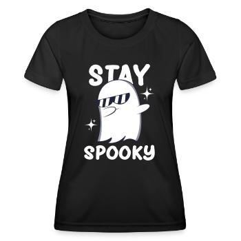 Ghost - Halloween Ghost - Spooky Ghost - Ghosts - Frauen Funktions-T-Shirt - Schwarz - Vorne - AI Model Female 172 light (172cm)