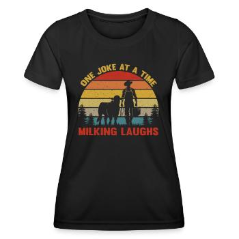 Farmer - Livestock Farmer - Farmer Farming - Women's Functional T-Shirt - black - Front - AI Model Female 172 light (172cm)