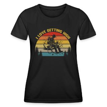 Arboriste - Arboriste Papa - Arboriste drôle - T-shirt sport Femme - noir - Devant - AI Model Female 172 light (172cm)