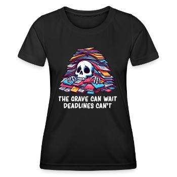 Skeleton - Funny Skeleton - Skeleton Humor - Frauen Funktions-T-Shirt - Schwarz - Vorne - AI Model Female 172 light (172cm)