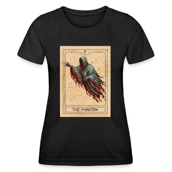 Ghost Halloween Ghost Tarot Card Ghost Scary Ghost - Frauen Funktions-T-Shirt - Schwarz - Vorne - AI Model Female 172 light (172cm)