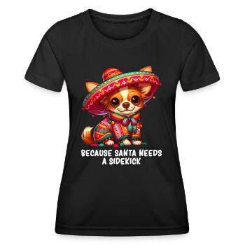 Chihuahua - Chihuahua Christmas - Chihuahua Puppy - Women's Functional T-Shirt - black - Front - AI Model Female 172 light (172cm)