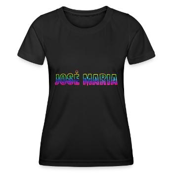 josé maria rs regenbogen - Frauen Funktions-T-Shirt - Schwarz - Vorne - AI Model Female 172 light (172cm)