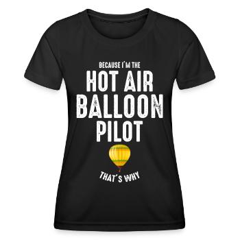 Montgolfière Montgolfière Montgolfière - T-shirt sport Femme - noir - Devant - AI Model Female 172 light (172cm)