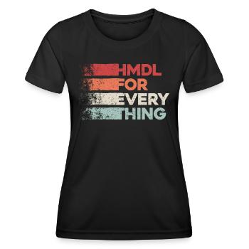 HMDL for Evth - Alhamdulillah for everything - Women's Functional T-Shirt - black - Front - AI Model Female 172 light (172cm)