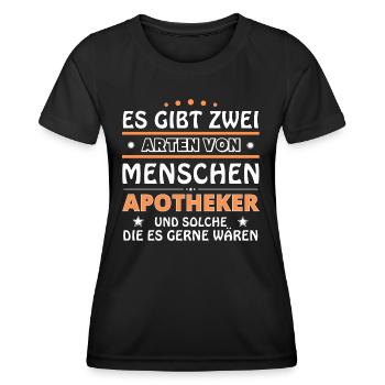 Apotheker Geschenk - zwei Arten von... Design - Frauen Funktions-T-Shirt - Schwarz - Vorne - AI Model Female 172 light (172cm)