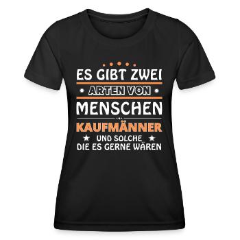 Merchant gift - two types of... design - Women's Functional T-Shirt - black - Front - AI Model Female 172 light (172cm)
