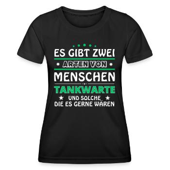 Cadeau de pompiste - deux types de... Concevoir - T-shirt sport Femme - noir - Devant - AI Model Female 172 light (172cm)