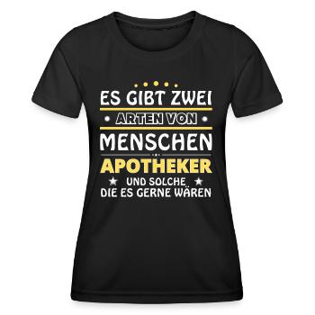 Apotheker Geschenk - zwei Arten von... Design - Frauen Funktions-T-Shirt - Schwarz - Vorne - AI Model Female 172 light (172cm)