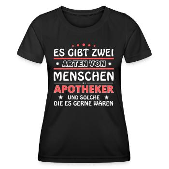 Apothecary Gift - Two Types of... Design - Women's Functional T-Shirt - black - Front - AI Model Female 172 light (172cm)