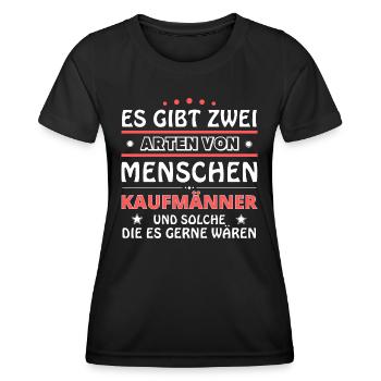Merchants Gift - Two Types of... Design - Women's Functional T-Shirt - black - Front - AI Model Female 172 light (172cm)