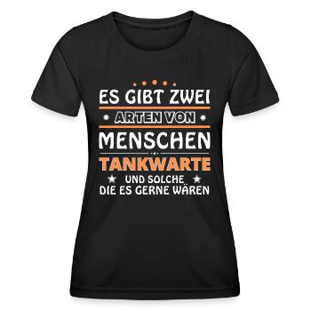 Tankwarte Geschenk - zwei Arten von... Design - Frauen Funktions-T-Shirt - Schwarz - Vorne - AI Model Female 172 light (172cm)