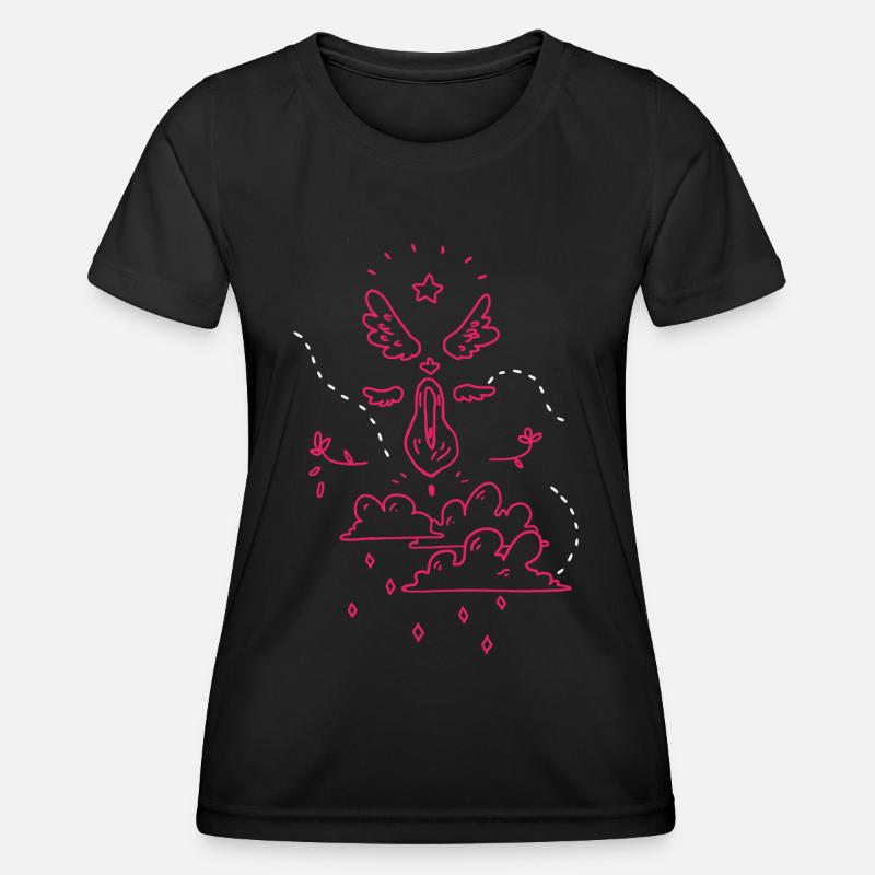 Cute doodles - Women's Functional T-Shirt - black