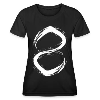 zahl 8 nummer acht Vektor weiß - Women's Functional T-Shirt - black - Front - AI Model Female 172 light (172cm)