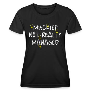 Unfug nicht wirklich geschafft lustig sarkastisch - Frauen Funktions-T-Shirt - Schwarz - Vorne - AI Model Female 172 light (172cm)