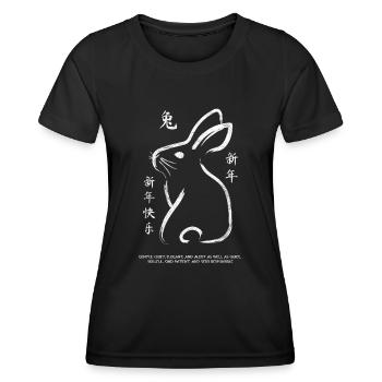 Fête du Nouvel An Bonne Année 2023 - T-shirt sport Femme - noir - Devant - AI Model Female 172 light (172cm)