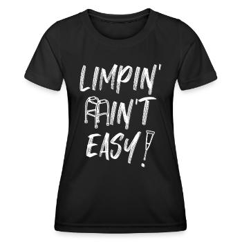 Lustiges Amputiertes Hinken ist nicht einfach amputierte Veteranen - Frauen Funktions-T-Shirt - Schwarz - Vorne - AI Model Female 172 light (172cm)