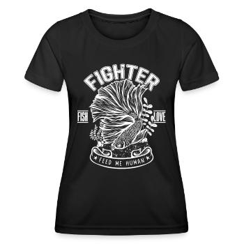 Betta Fish Owner Aquarienwärter - Frauen Funktions-T-Shirt - Schwarz - Vorne - AI Model Female 172 light (172cm)