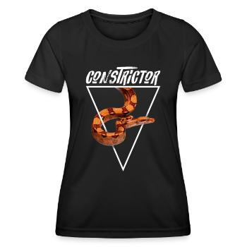 Boa Constrictor Geometrisch - Frauen Funktions-T-Shirt - Schwarz - Vorne - AI Model Female 172 light (172cm)