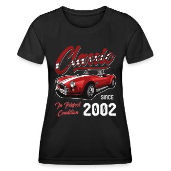Je ne suis pas vieux Je suis une voiture classique vintage née en 2002 - T-shirt sport Femme - noir - Devant - AI Model Female 172 light (172cm)