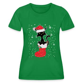 Funny Humor Christmas - Women's Functional T-Shirt - kelly green - Front - AI Model Female 172 dark (172cm)