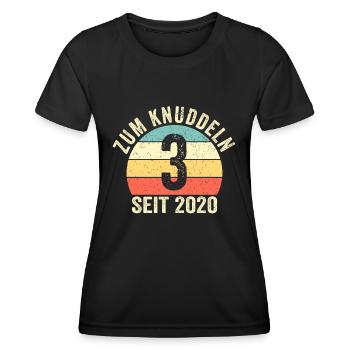Geburtstag Junge Mädchen 3 Jahre Seit 2020 - Frauen Funktions-T-Shirt - Schwarz - Vorne - AI Model Female 172 light (172cm)