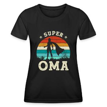 Super Oma Beste Oma Der Welt Muttertag - Frauen Funktions-T-Shirt - Schwarz - Vorne - AI Model Female 172 light (172cm)