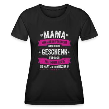 The best gift is us Mom Mother's Day - Women's Functional T-Shirt - black - Front - AI Model Female 172 light (172cm)