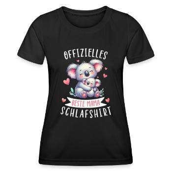 Official Best Mom Sleep Shirt Koala Bear Koala - Women's Functional T-Shirt - black - Front - AI Model Female 172 light (172cm)