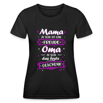 Geburtstag Muttertag Mama Oma Geschenk - Frauen Funktions-T-Shirt - Schwarz - Vorne - AI Model Female 172 light (172cm)