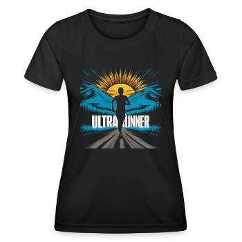 Ultramarathons Ultrarunning Coureurs d’ultramarathon - T-shirt sport Femme - noir - Devant - AI Model Female 172 light (172cm)