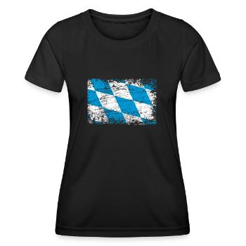 Drapeau drapeau bavarois Bavière - T-shirt sport Femme - noir - Devant - AI Model Female 172 light (172cm)