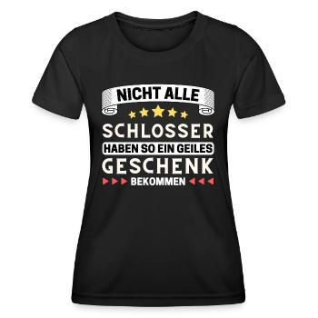 Nicht alle Schlosser bekommen so ein Geschenk - Frauen Funktions-T-Shirt - Schwarz - Vorne - AI Model Female 172 light (172cm)
