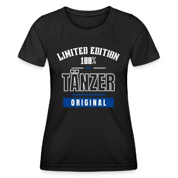 Limited Edition 100% - Tänzer - Original - Frauen Funktions-T-Shirt - Schwarz - Vorne - AI Model Female 172 light (172cm)