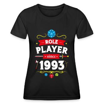 Rollenspieler seit 1993 - Frauen Funktions-T-Shirt - Schwarz - Vorne - AI Model Female 172 light (172cm)