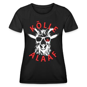 Kölle Alaaf Köln Karneval geissbock fan - Frauen Funktions-T-Shirt - Schwarz - Vorne - AI Model Female 172 light (172cm)