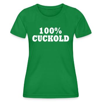Cuckold - Women's Functional T-Shirt - kelly green - Front - AI Model Female 172 dark (172cm)