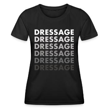 Rider Dressage - Women's Functional T-Shirt - black - Front - AI Model Female 172 light (172cm)