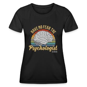 Psychologue Drôle de phrases Rétro Vintage Look - T-shirt sport Femme - noir - Devant - AI Model Female 172 light (172cm)