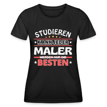 Nur die Besten werden Maler - Frauen Funktions-T-Shirt - Schwarz - Vorne - AI Model Female 172 light (172cm)