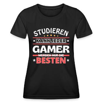 Nur die Besten werden Gamer - Frauen Funktions-T-Shirt - Schwarz - Vorne - AI Model Female 172 light (172cm)