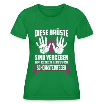 SCHORNSTEINFEGER - Brüste - Frauen Funktions-T-Shirt - Kelly Green - Vorne - AI Model Female 172 dark (172cm)
