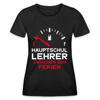 LUSTIG HAUPTSCHULLEHRER FERIEN HAUPTSCHULE LEHRER - Frauen Funktions-T-Shirt - Schwarz - Vorne - AI Model Female 172 light (172cm)